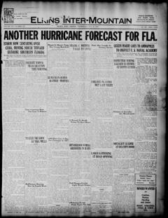 The front page of The Elkins inter-mountain, Elkins, W. Va., October 20, 1926
