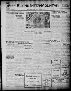 The front page of The Elkins inter-mountain, Elkins, W. Va., October 29, 1926