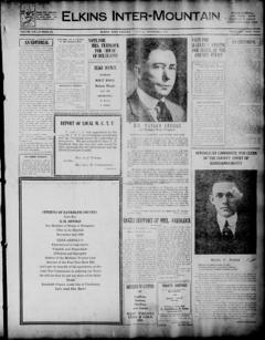 The front page of The Elkins inter-mountain, Elkins, W. Va., November 1, 1926
