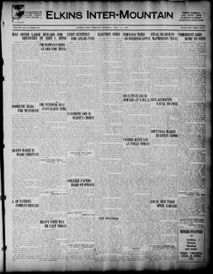 The front page of The Elkins inter-mountain, Elkins, W. Va., November 2, 1926