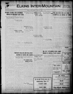 The front page of The Elkins inter-mountain, Elkins, W. Va., November 4, 1926