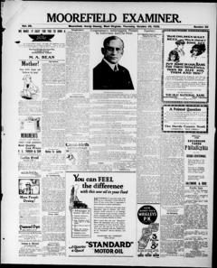 The front page of The Moorefield examiner, Moorefield, W. Va., October 28, 1926