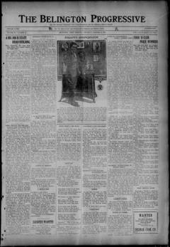 The front page of Belington progressive, Belington, W. Va., October 14, 1926