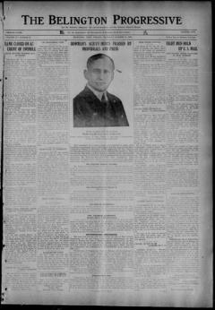 The front page of Belington progressive, Belington, W. Va., October 21, 1926