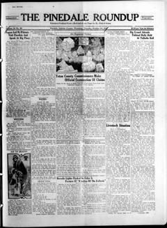The front page of Pinedale roundup, Pinedale, Wyo., October 14, 1926