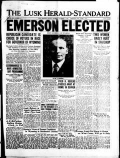 The front page of The Lusk herald-standard, Lusk, Wyo., November 4, 1926