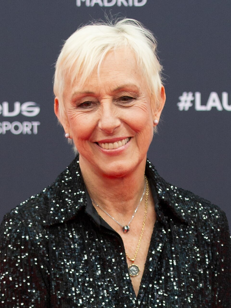 Martina Navratilova, the legendary tennis player renowned for her dominance in the 1980s, graced the red carpet at the 25th Laureus World Sports Awards.