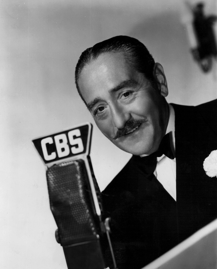 Photo of actor Aolphe Menjou in 1938.