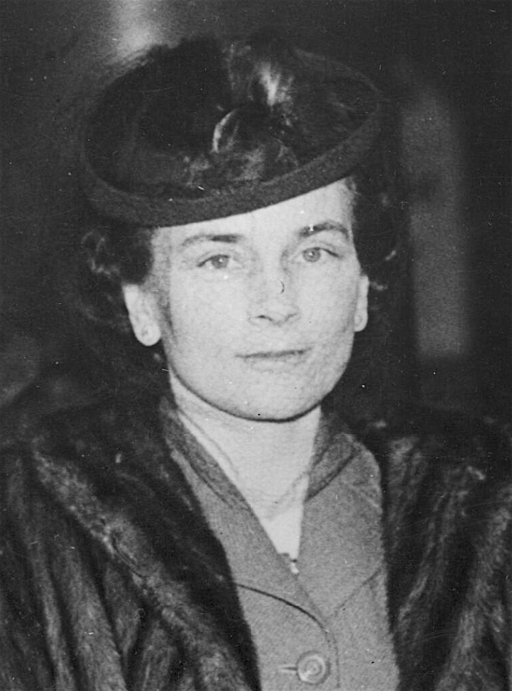 Alice, Duchess of Gloucester, at Euston Station in London on the eve of her departure to Australia, where her husband was to become the Governor-General.