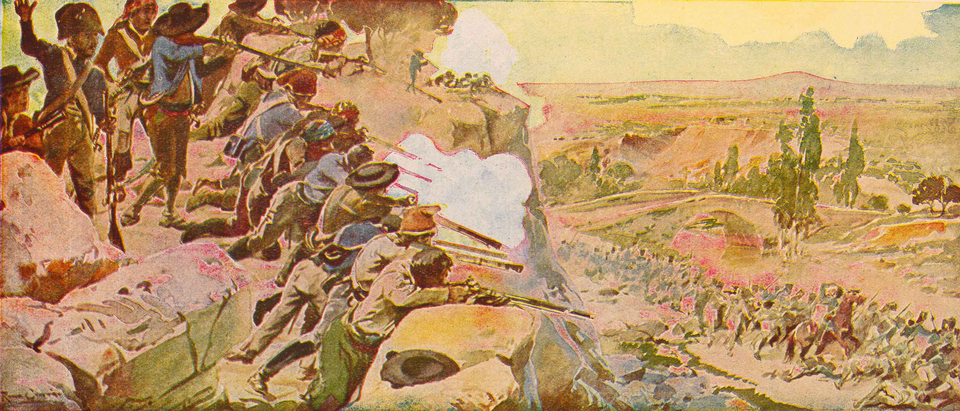 " Guerrilla warfare during the Peninsular War ", by Roque Gameiro, in Quadros da História de Portugal ("Pictures of the History of Portugal", 1917).
