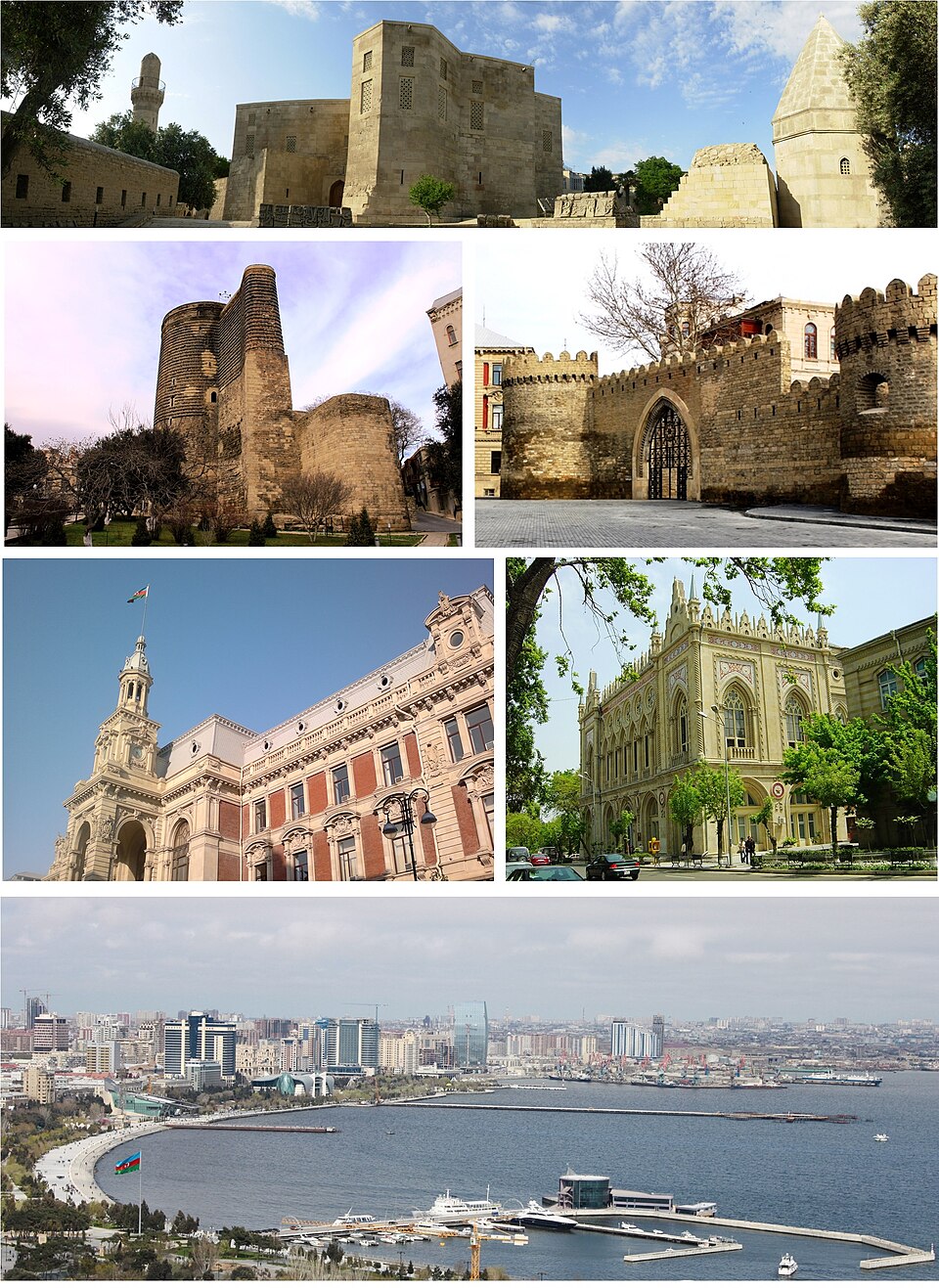 Montage of pictures of Baku used for the specific article. Composition of these pictures: