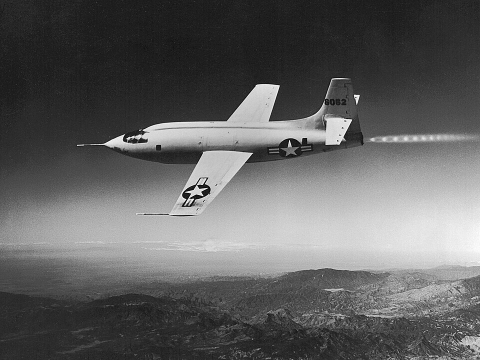 The #46-062 Bell X-1 rocket-powered experimental aircraft (known for becoming the first piloted aircraft to fly faster than Mach 1, or the speed of sound,…
