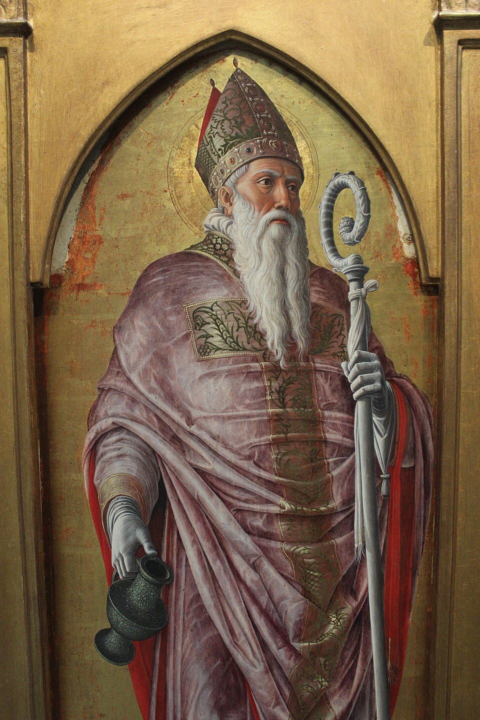 Milán, Pinacoteca di Brera. Retablo de San Lucas por Mantegna.