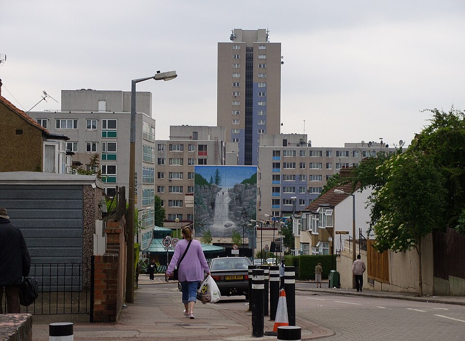 Broadwater Farm, London N17, viewed from Gloucester Road