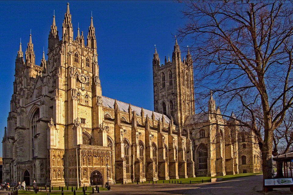Canterbury Cathedral UK from the south-west