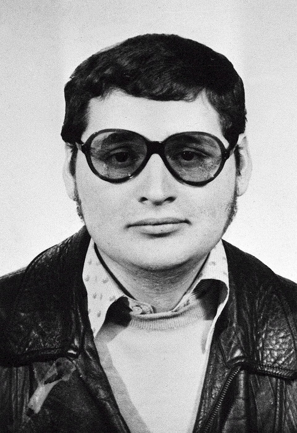 Photograph of the political terrorist Ilich Ramírez Sánchez, also known as Carlos the Jackal , used for a fake Peruvian passport under the assumed name…