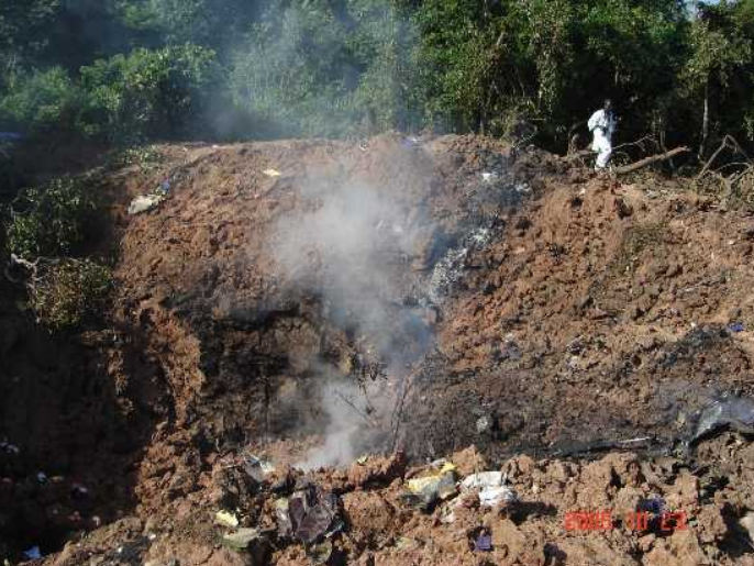 Smokes could be seen spewing from the crash of Bellview Airlines Flight 210, which killed all 117 passengers and crew members on board