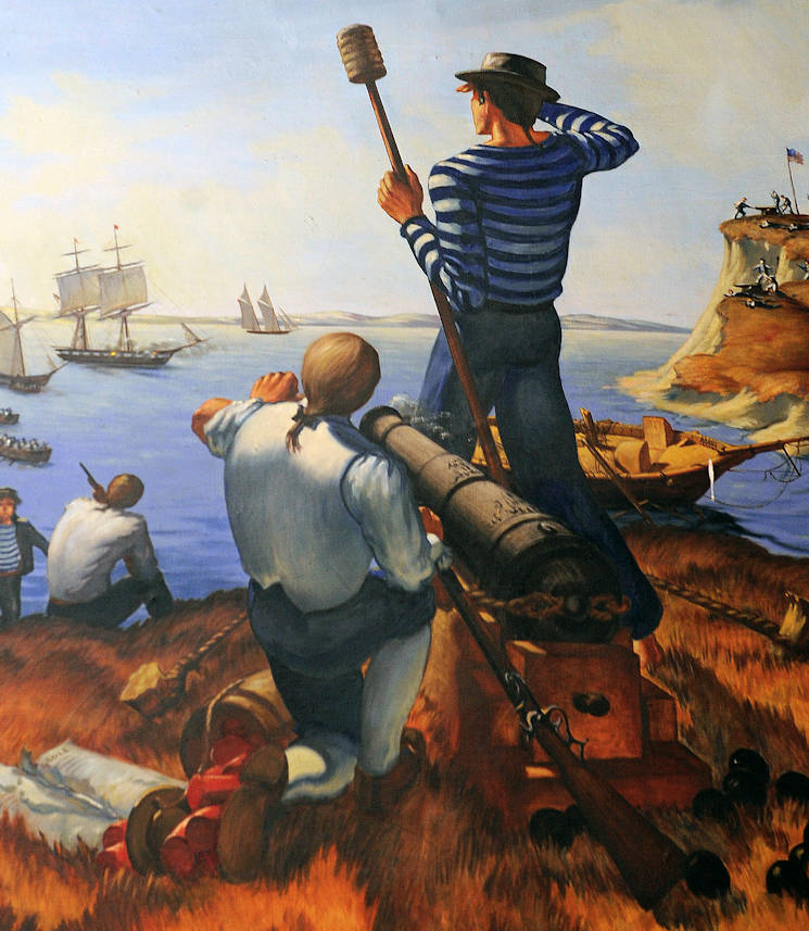 Defense of the Cutter Eagle (detail) by Aldis Browne