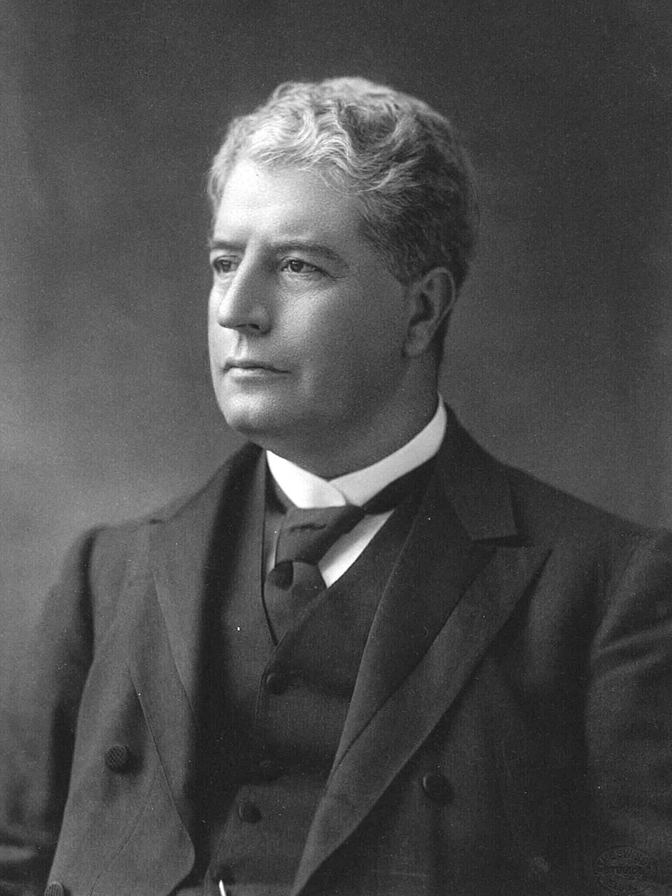 Studio photograph of Edmund Barton, first Prime Minister of Australia.