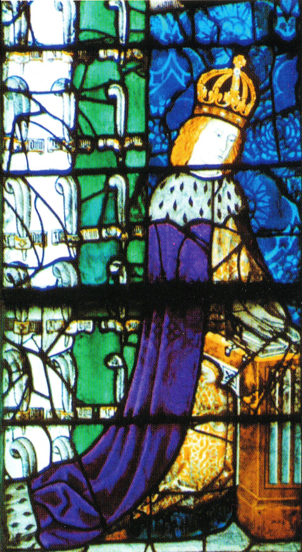 Stained glass window depiction of Edward V. of England in the "Royal Window" of Canterbury Cathedral