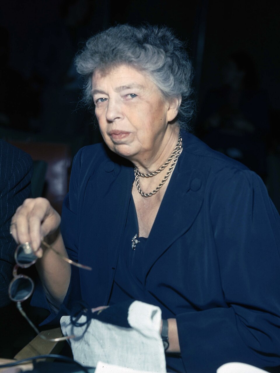 Eleanor Roosevelt at the United Nations. Circa 1946-1947.