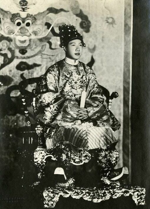 Emperor on throne