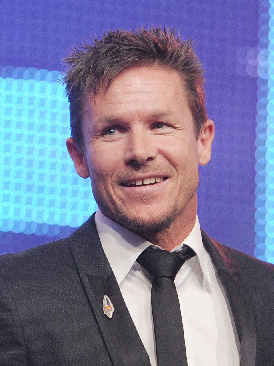 Davos, 03.10.2014. Sport, 12. Internationale Sportnacht Davos 2014. Strathosphaeren-Abspringer Felix Baumgartner.. Copyright by: foto-net / Kurt Schorrer