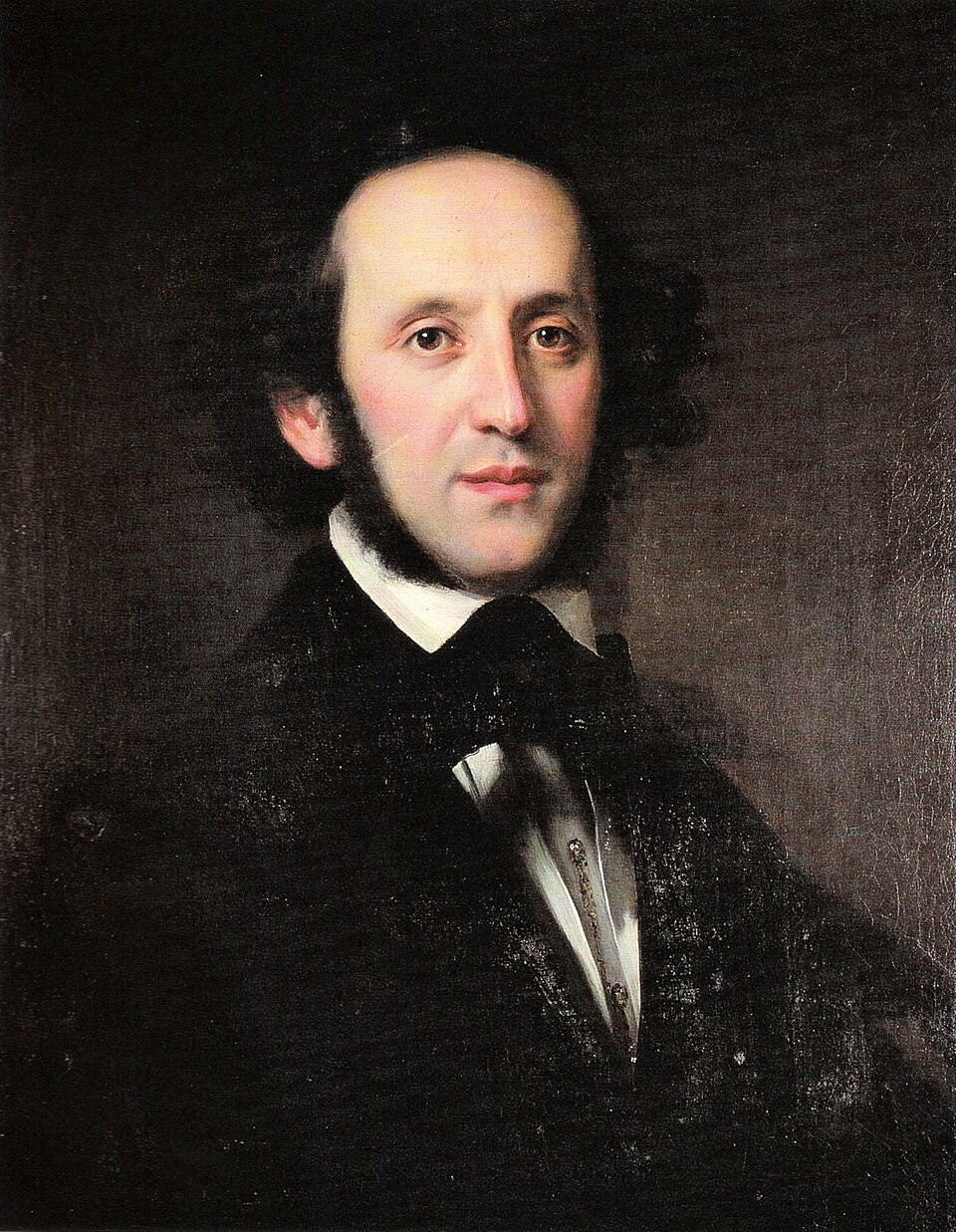Ölporträt Felix Mendelssohn Bartholdys, gemalt 1846 von Eduard Magnus (1799—1872)