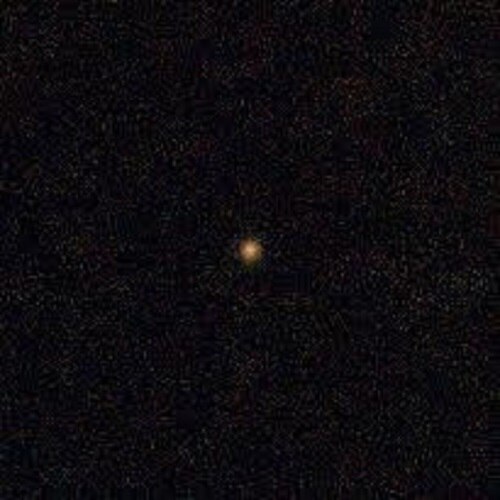 Gemini South telescope color composite image of ‘Oumuamua (center). This composite was produced by combining 192 images obtained through three visible and…