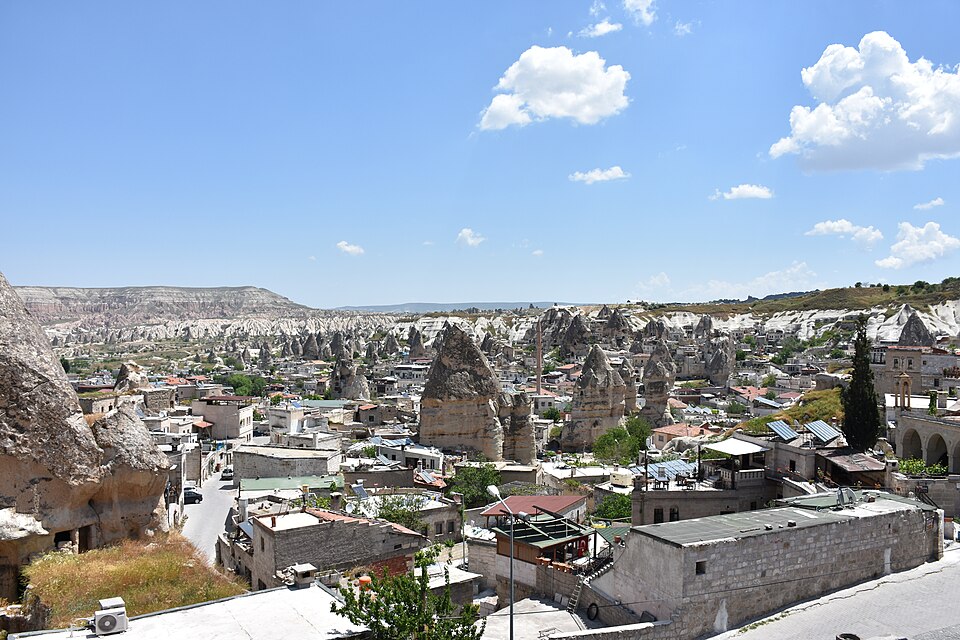 View of Göreme town and valley in May of 2015.