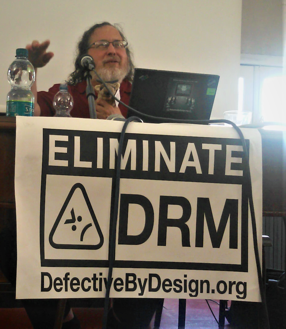 Giornata internazionale contro i DRM (International#DayAgainstDRM - conferenza Richard Stallman - Palazzo Ducale (Genova 9 luglio 2017)