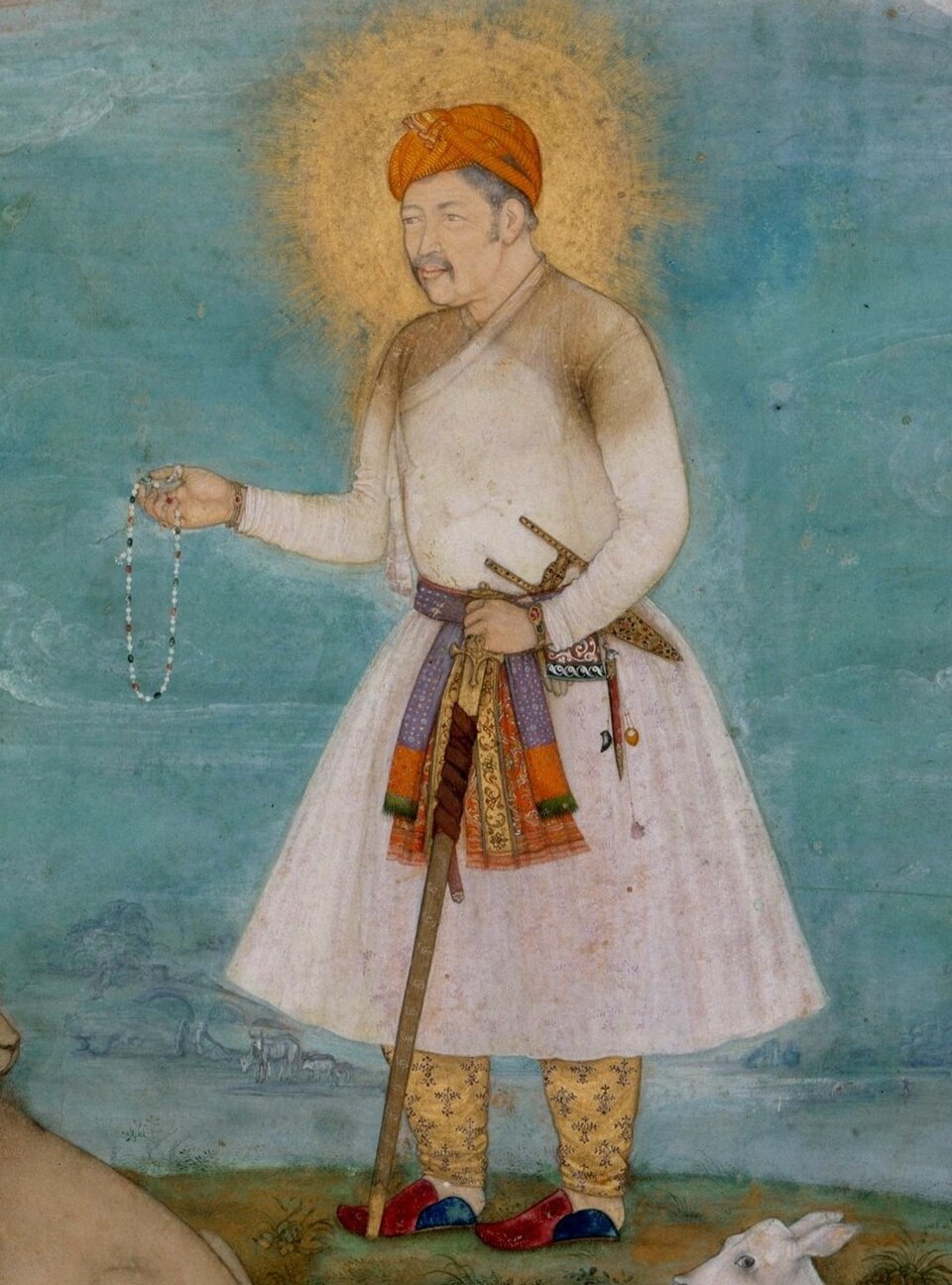 Govardhan. Akbar With Lion and Calf ca. 1630, Metmuseum