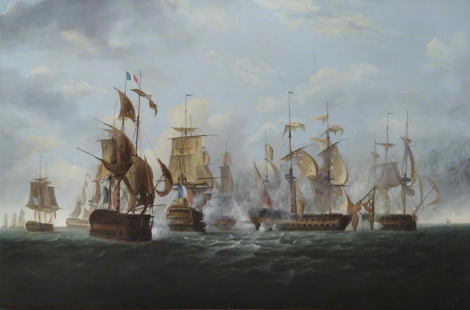The last stages of the Action of 6 November 1794, a naval action of the French Revolutionary Wars