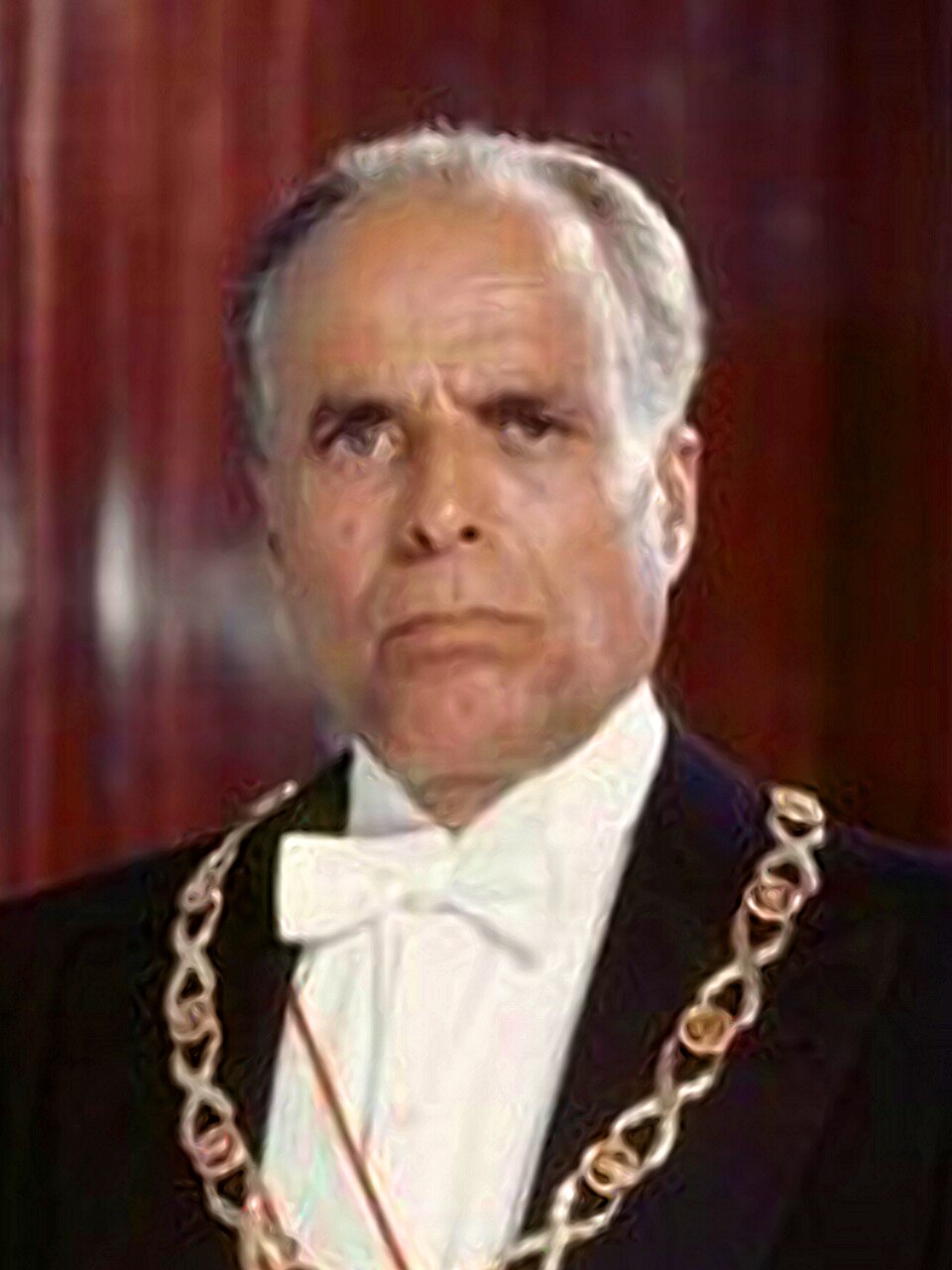 Portrait of Tunisian President Habib Bourguiba (1903-2000)