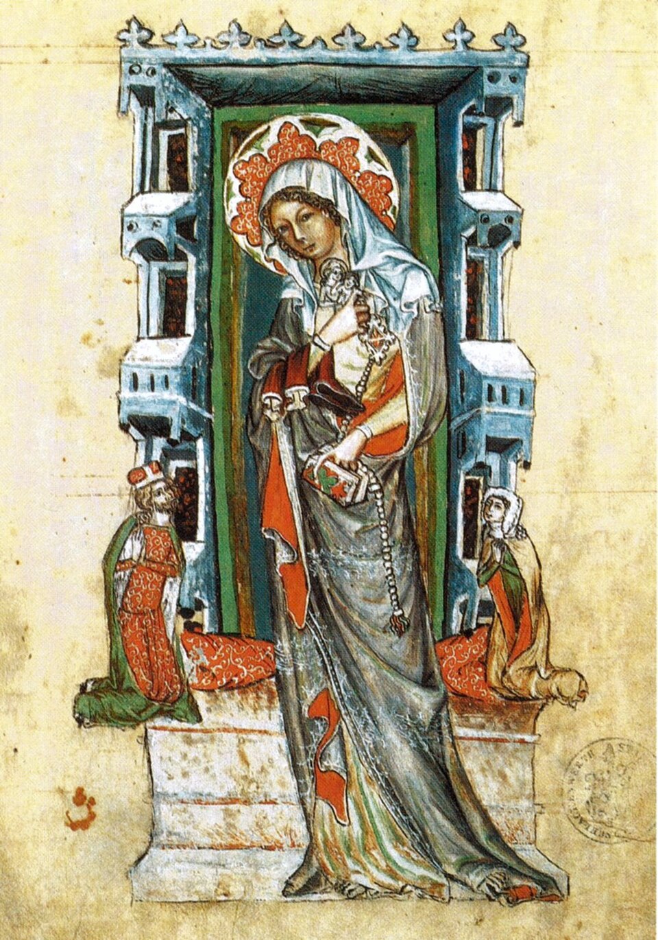 Miniatur, 1353, Schlackenwerther Codex, die erste deutsche Übersetzung der Hedwigslegende