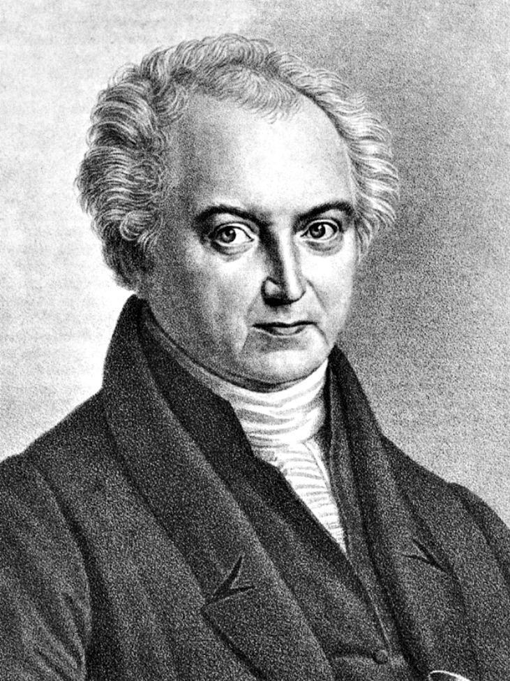 Portrait of the german astronomer Heinrich Wilhelm Matthias Olbers (lithography by Rudolf Suhrlandt)