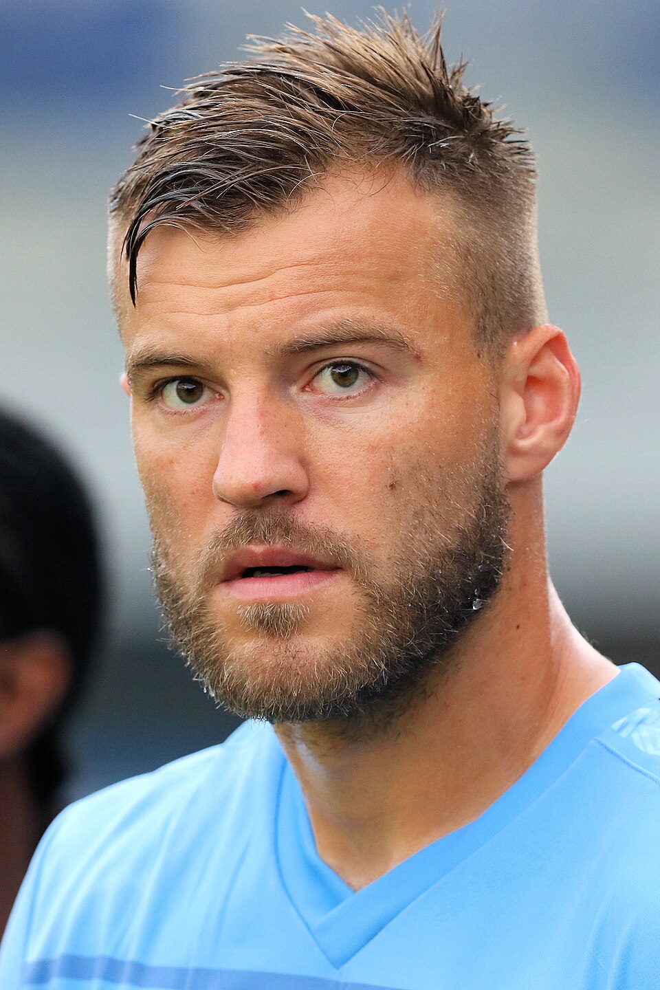 Friendly match Hertha BSC (blue-white shirts) vs. West Ham United (red-blue shirts) at 31-07-2019 3-5 (3-2) in the Sonnenseestadium in Roitzing . – The…