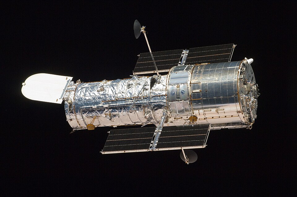 An STS-125 crewmember aboard the Space Shuttle Atlantis captured this still image of the Hubble Space Telescope as the two spacecraft continue their…
