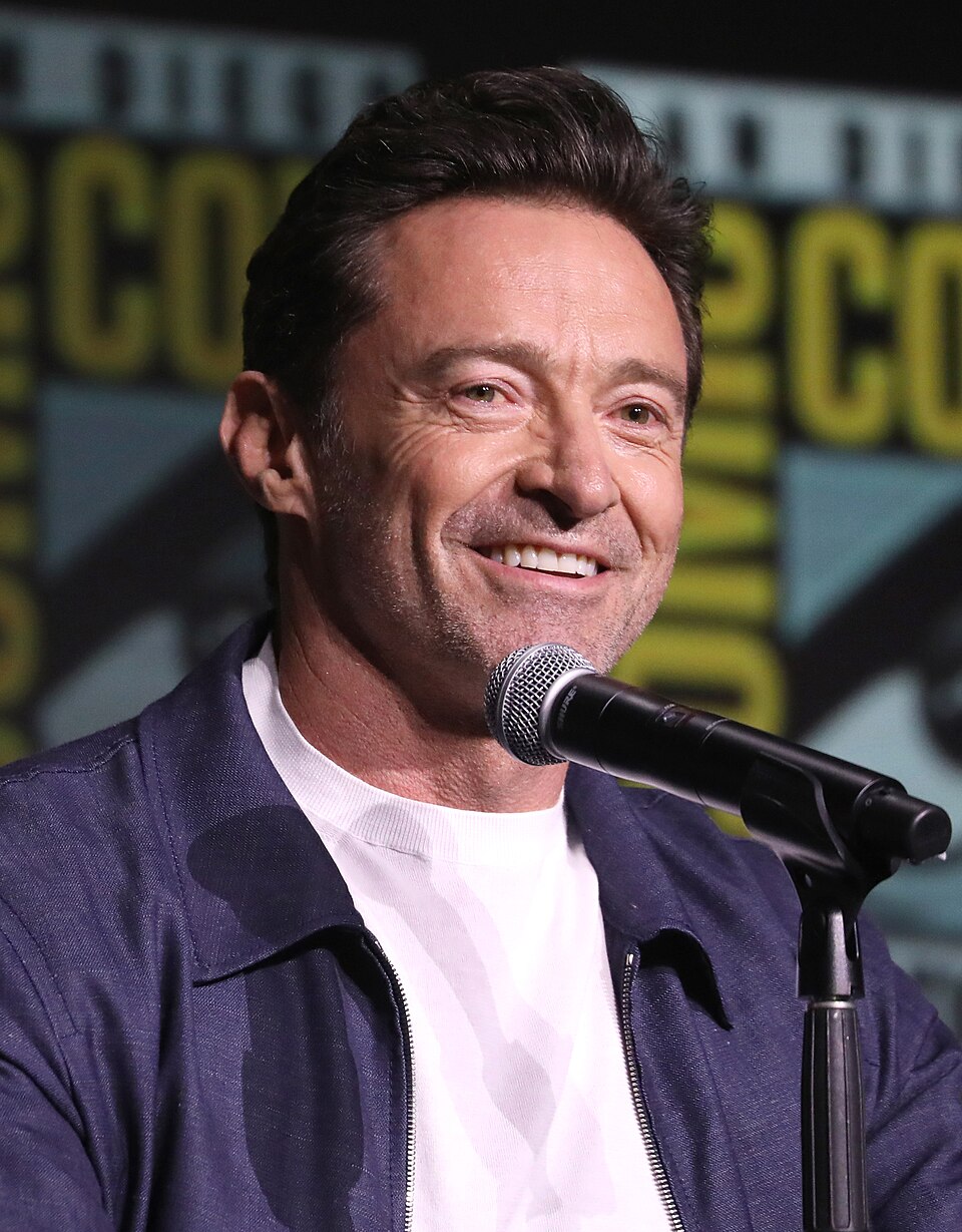 Hugh Jackman speaking at the 2024 San Diego Comic-Con International in San Diego, California.