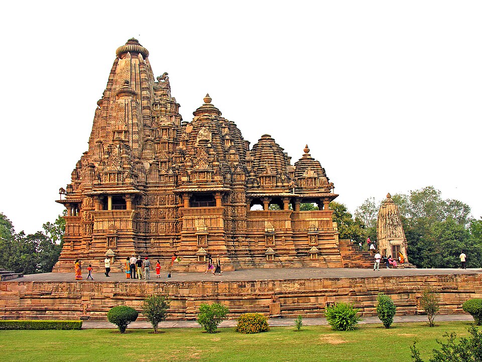 Visvanatha temple enshrines a three-headed image of Lord Brahma. Lions guard the northern entrance to the structure, while elephants flank the southern…