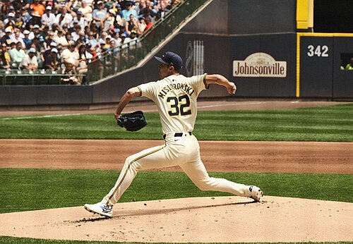 Jacob Misiorowski led MLB in strikeouts and earned run average in his second season. He was the first-ever Brewers starting pitcher to have a sub-2.00 ERA in 20 starts or more.