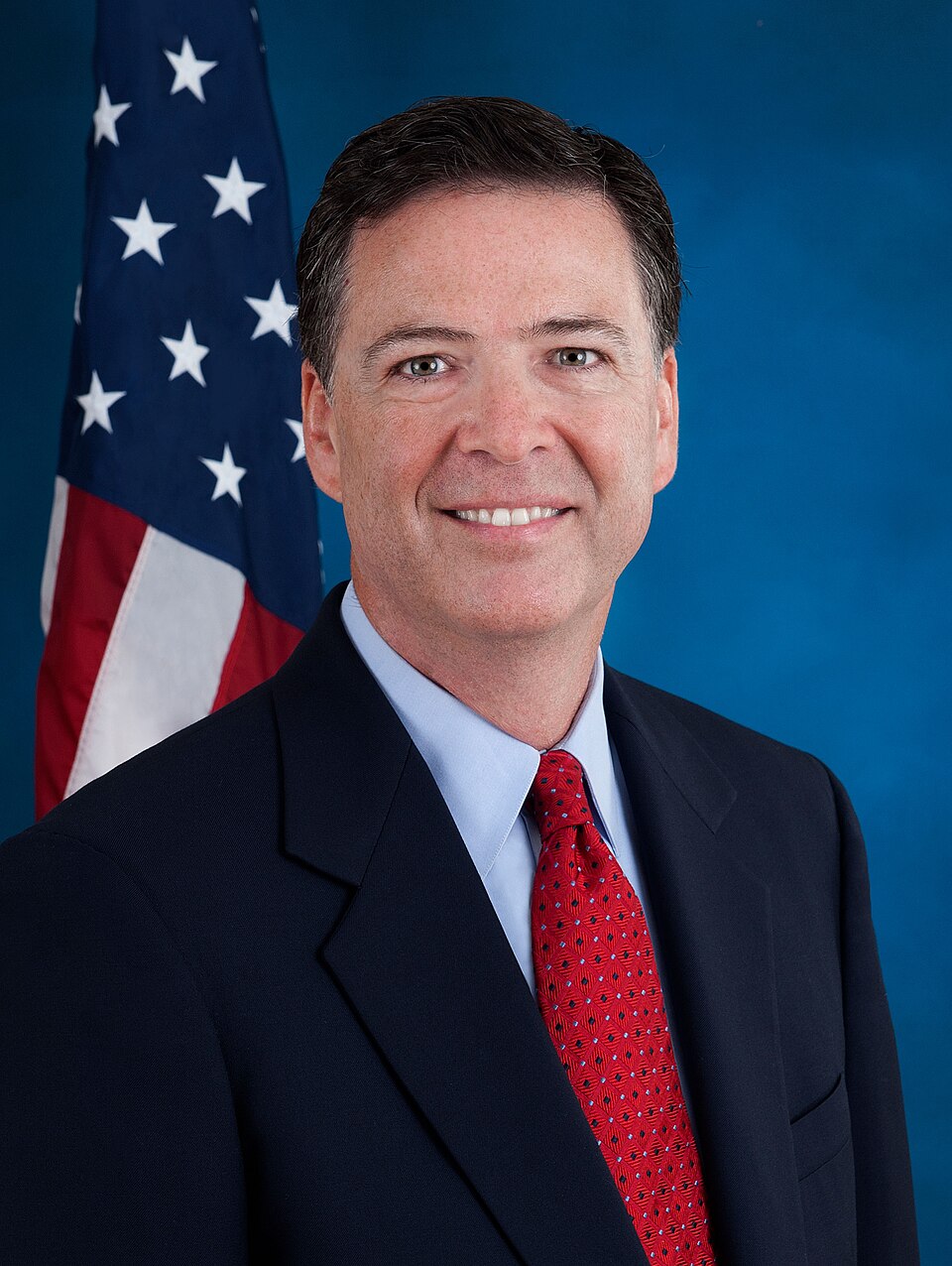 James Comey's official portrait as the Seventh Director of the Federal Bureau of Investigation.