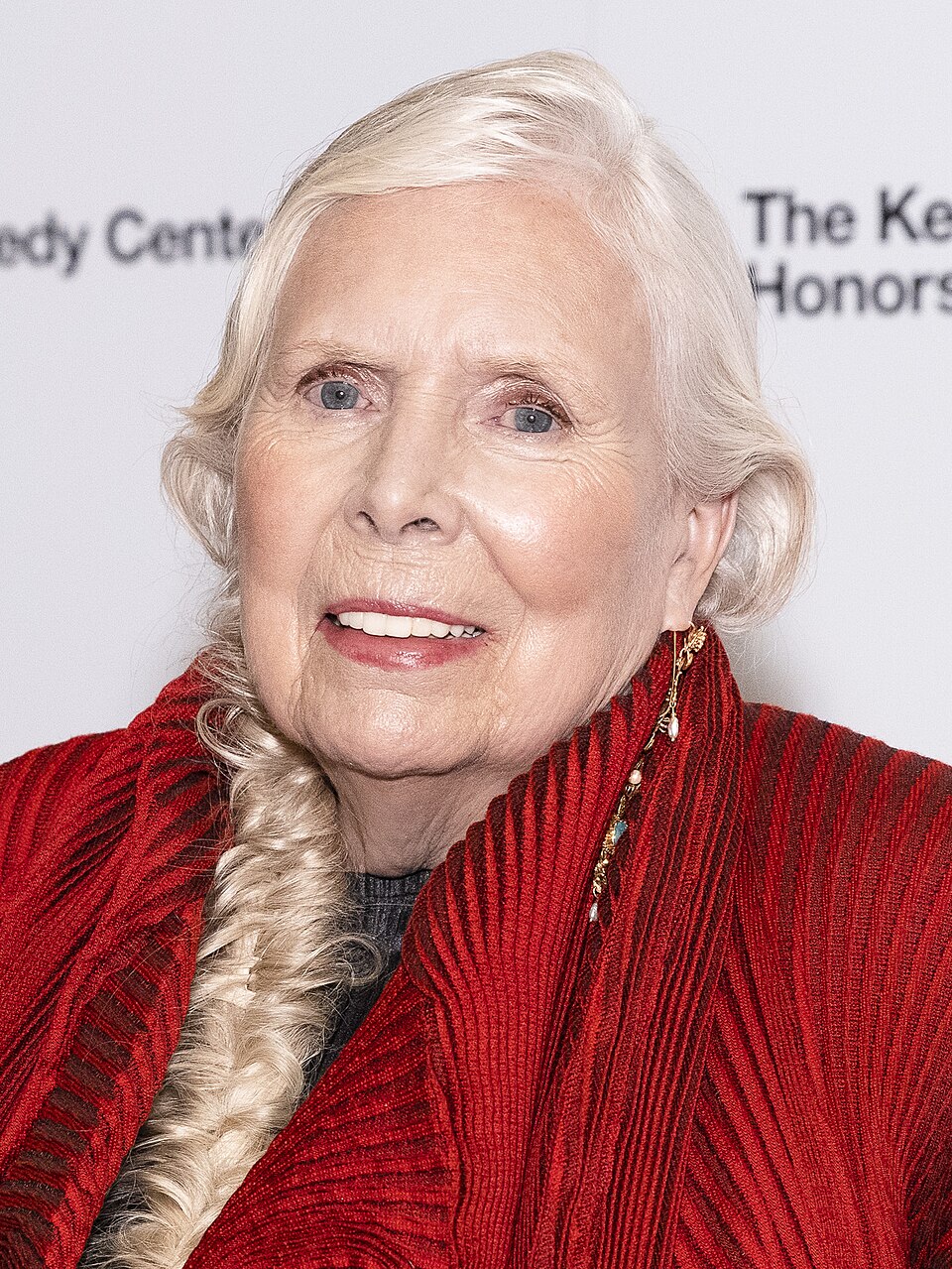 Honoree Joni Mitchell at the 2021 Kennedy Center Honors Medallion Ceremony at the Library of Congress, December 4, 2021. Photo by Shawn Miller/Library of…