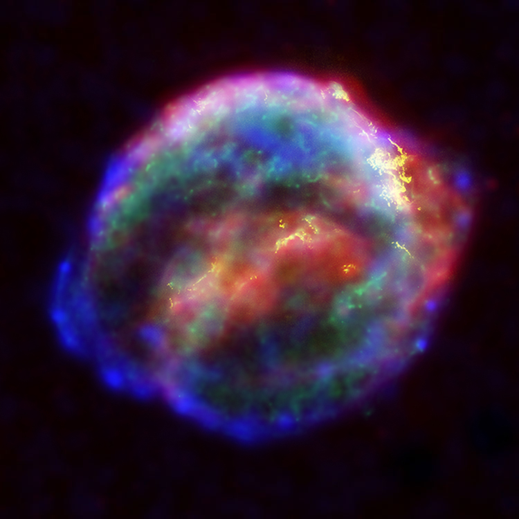 X-ray, Optical & Infrared Composite of Kepler's Supernova Remnant "On October 9, 1604, sky watchers -- including astronomer Johannes Kepler , spotted a "new…