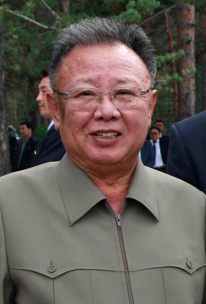 Chairman Kim Jong-il of the National Defence Commission of North Korea at North Korea–Russia talks in Ulan-Ude , Russia in 2011.