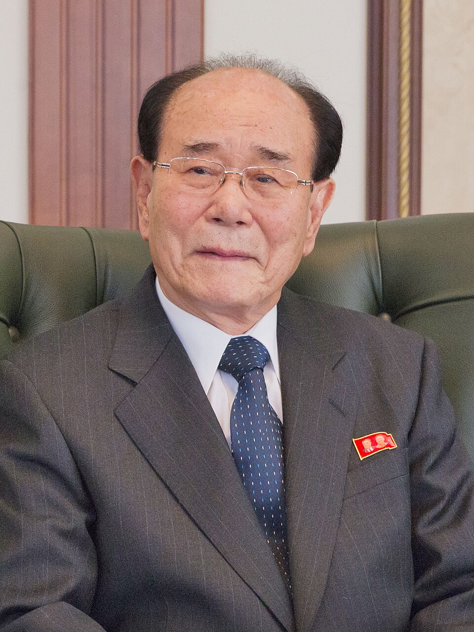 Kim Yong-nam in Moscow, 2014
