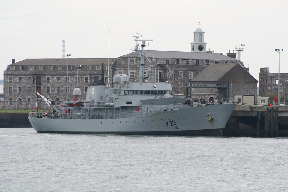 Irish Navy ship LE Aisling at Haulbowline