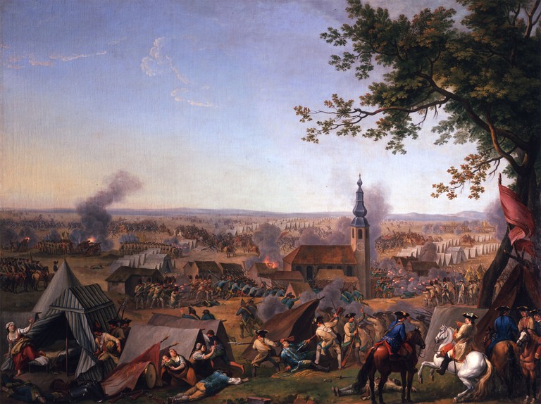 German: Der Überfall bei Hochkirch am 14. Oktober 1758 title QS:P1476,de:"Der Überfall bei Hochkirch am 14. Oktober 1758" label QS:Lde,"Der Überfall bei…