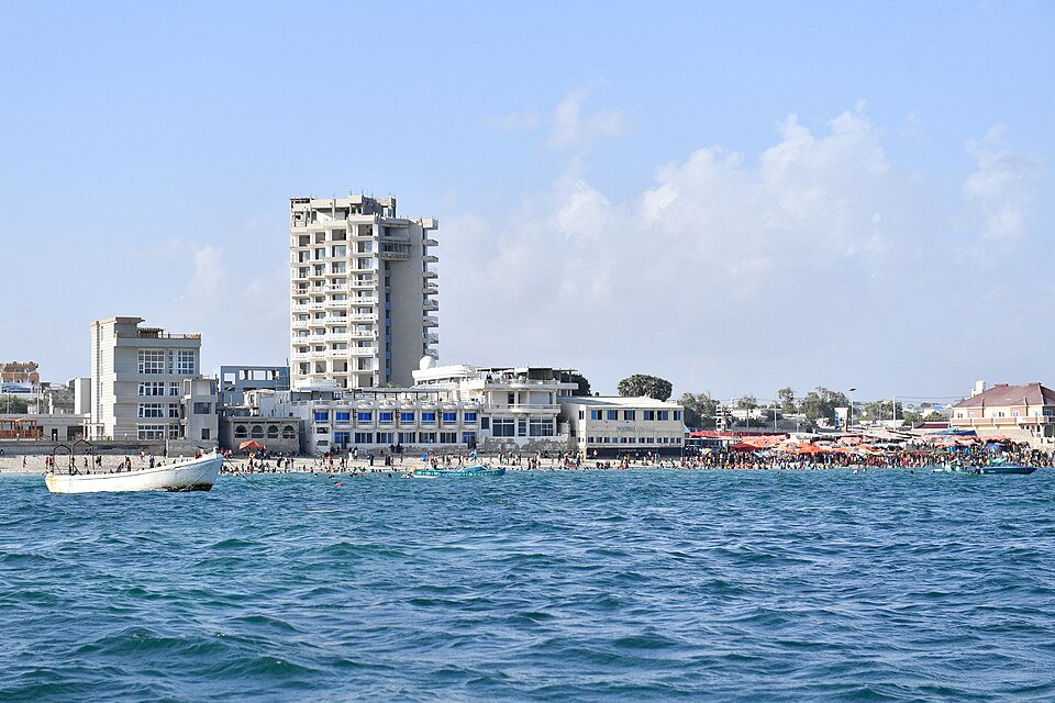 A view of Lido beach from the sea in Mogadishu, Somalia on November 15 2019.