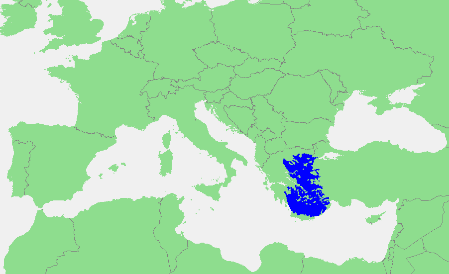 Location of the Aegean Sea